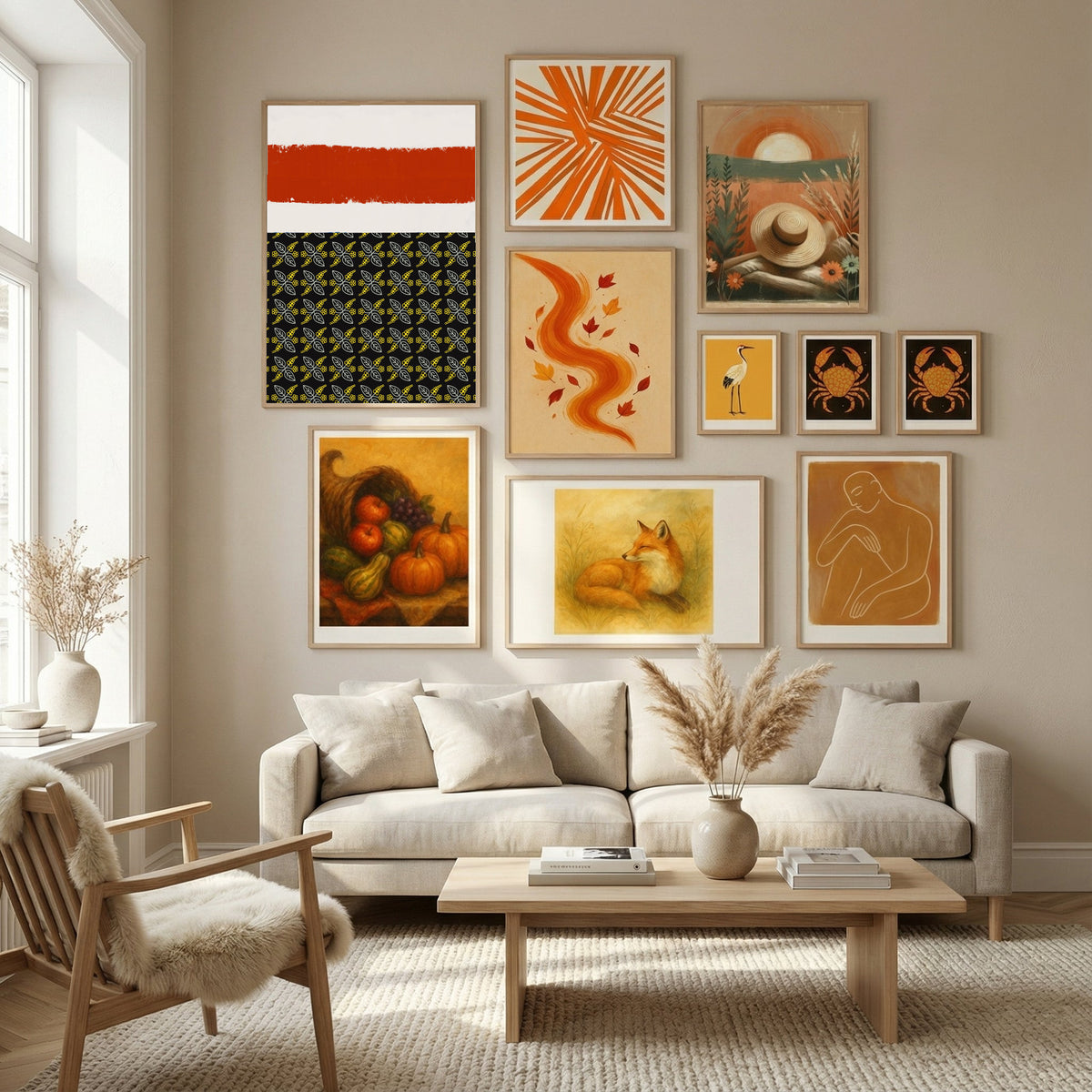 Abstract Collage K8 Poster by Little Dean in Nordic Tranquility gallery wall