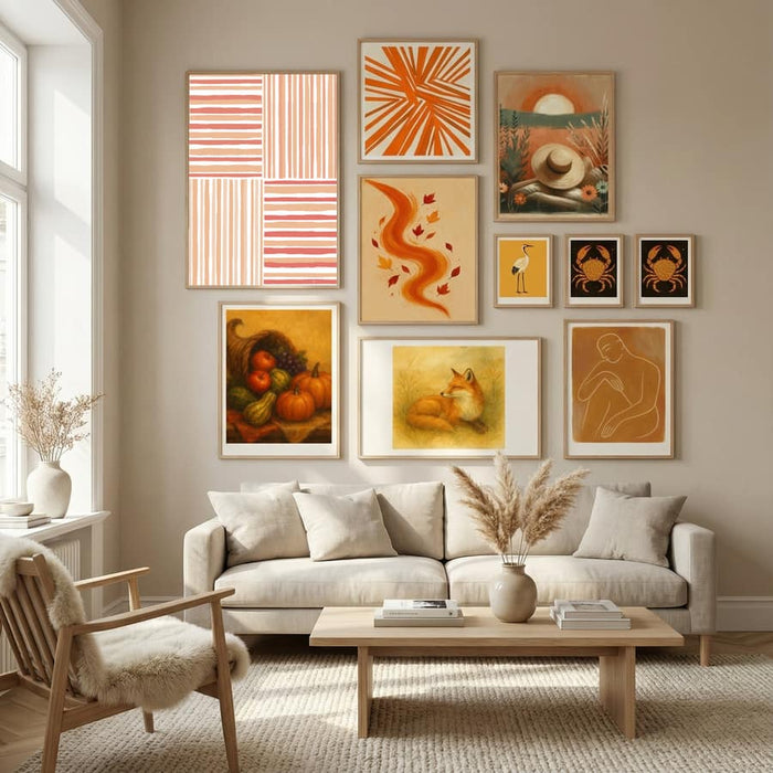 Peach Stripes Poster – Poster und Kunstdruck