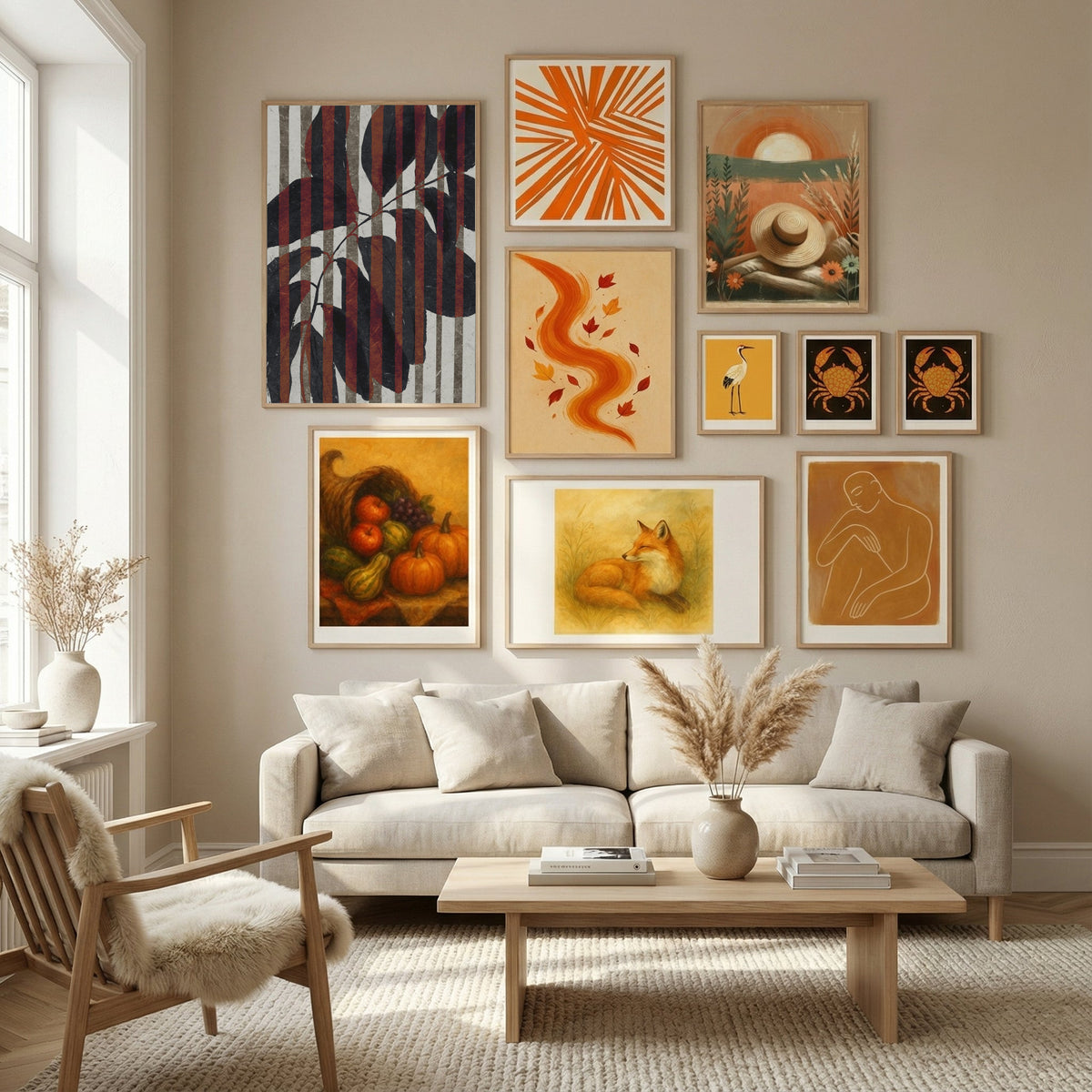 Plant And Stripes Poster by Treechild in Nordic Tranquility gallery wall