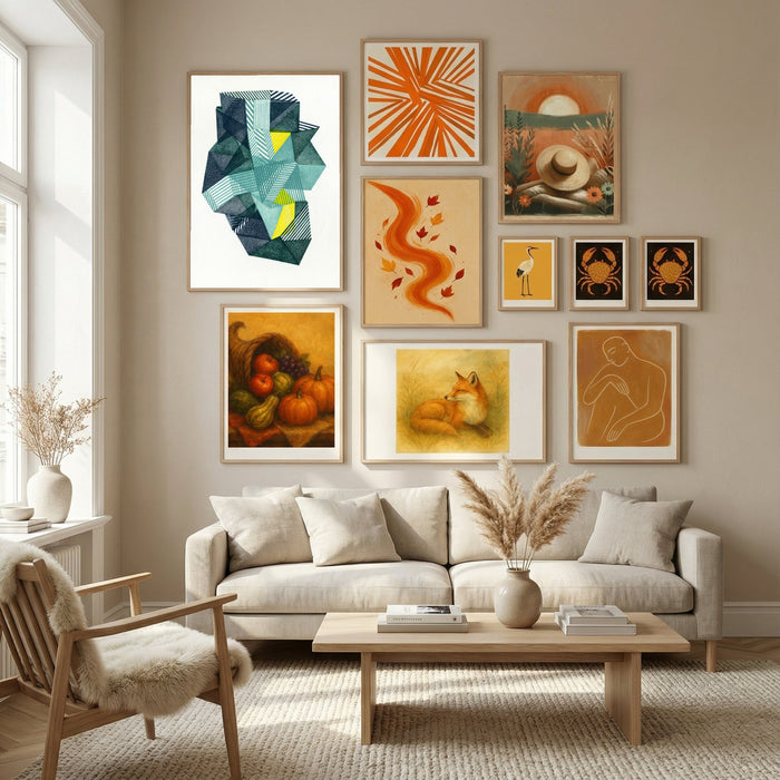 Polygonal shape IV. Poster by Paulina Vårregn in Nordic Tranquility gallery wall