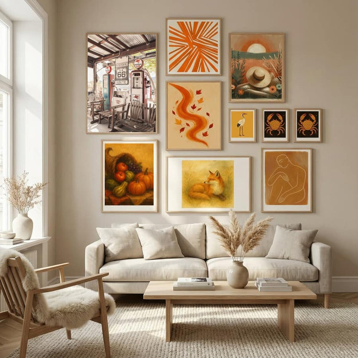 Route 66 Gas Station Poster by Henrike Schenk in Nordic Tranquility gallery wall
