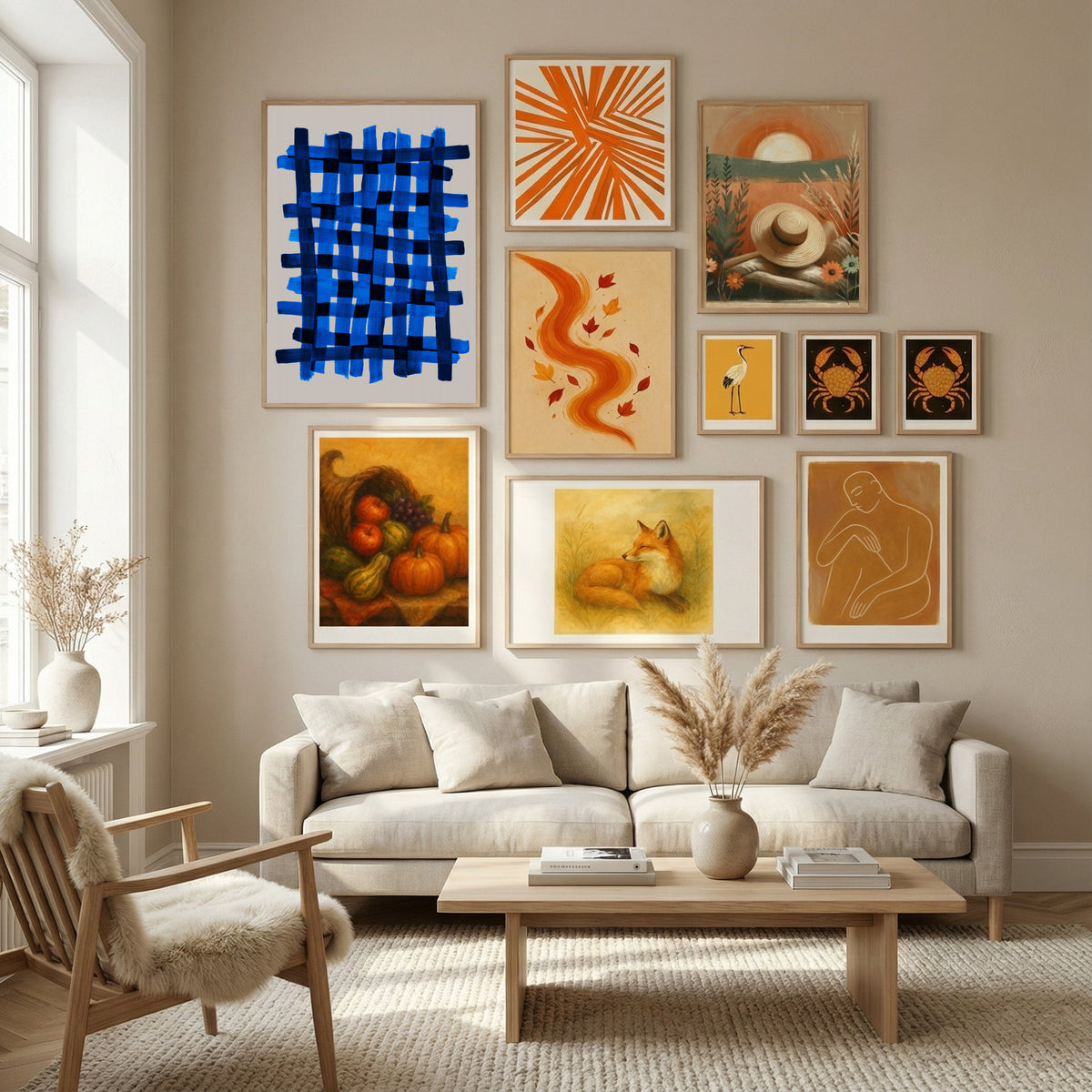 The Grid 5 Poster by Mareike Böhmer in Nordic Tranquility gallery wall