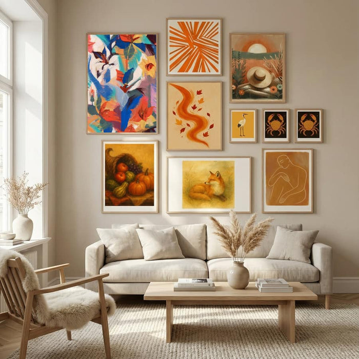 Wild Petals Rhapsody Poster by Uma Gokhale in Nordic Tranquility gallery wall