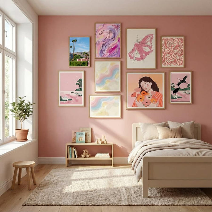 Palm Springs Pink House Poster by Bethany Young in Serene Pink gallery wall