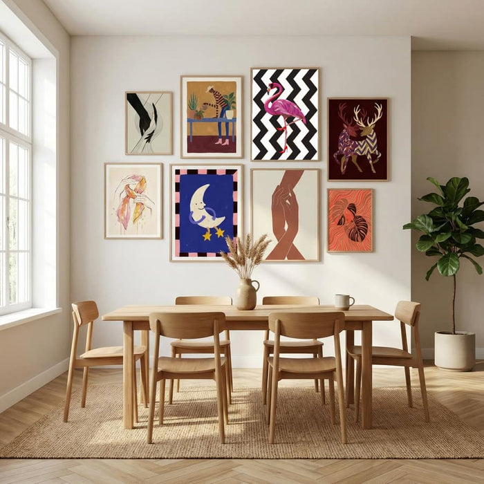 Flamingo heels Zigzag Poster – Poster und Kunstdruck