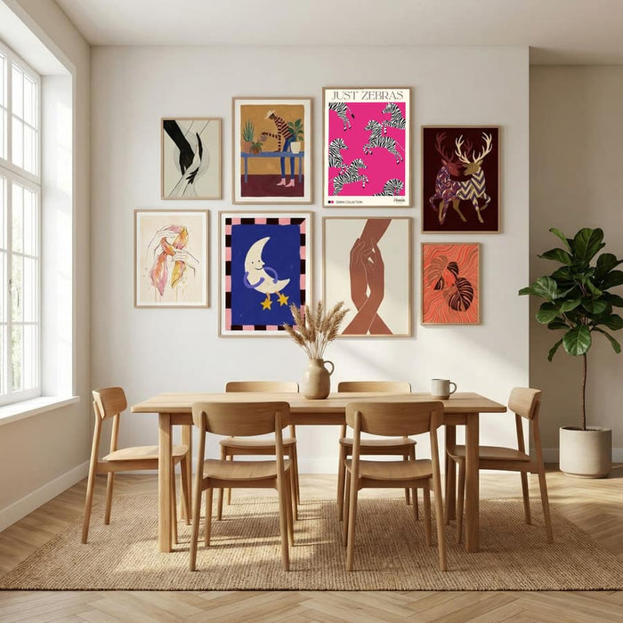 JUST ZEBRAS. Zebra Collection Poster – plakat og kunsttryk