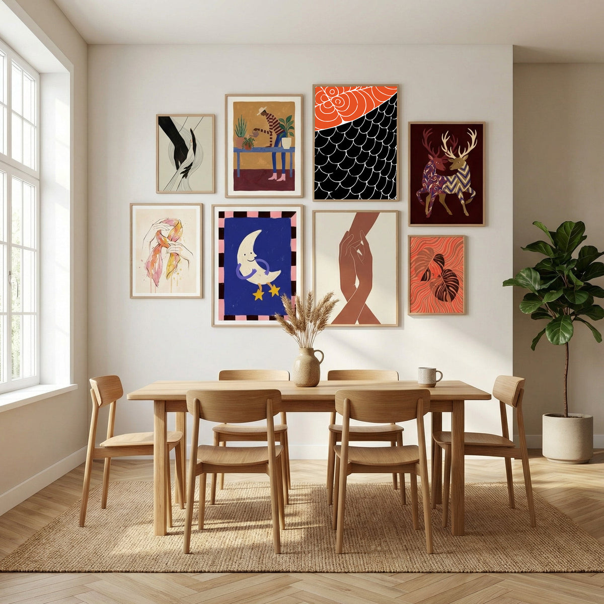 Sashimi Red and Black Poster by Little Dean in Sophisticated Simplicity gallery wall