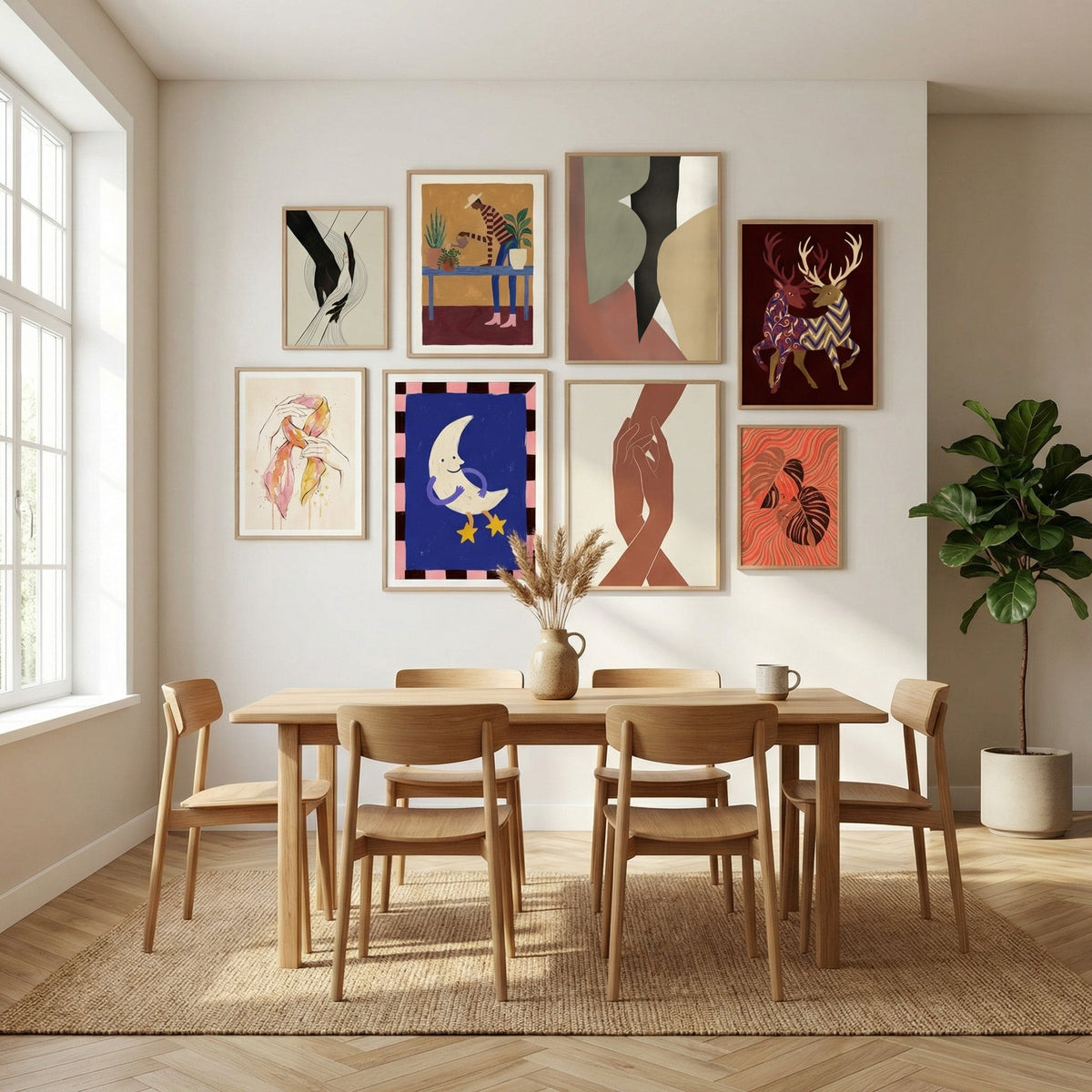 Tropical Abstract Shapes Poster by Little Dean in Sophisticated Simplicity gallery wall
