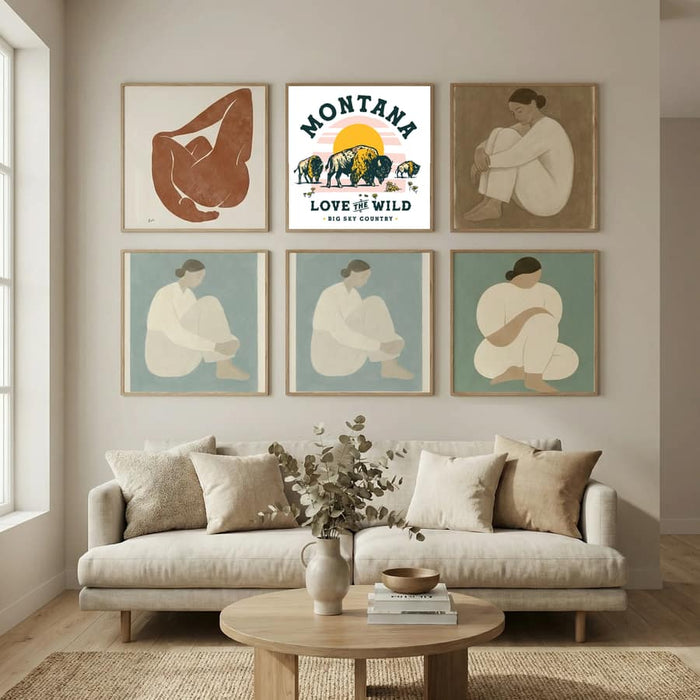 Montana Buffalo Art: Love The Wild Poster by The Whiskey Ginger in Still Air & Solitude gallery wall