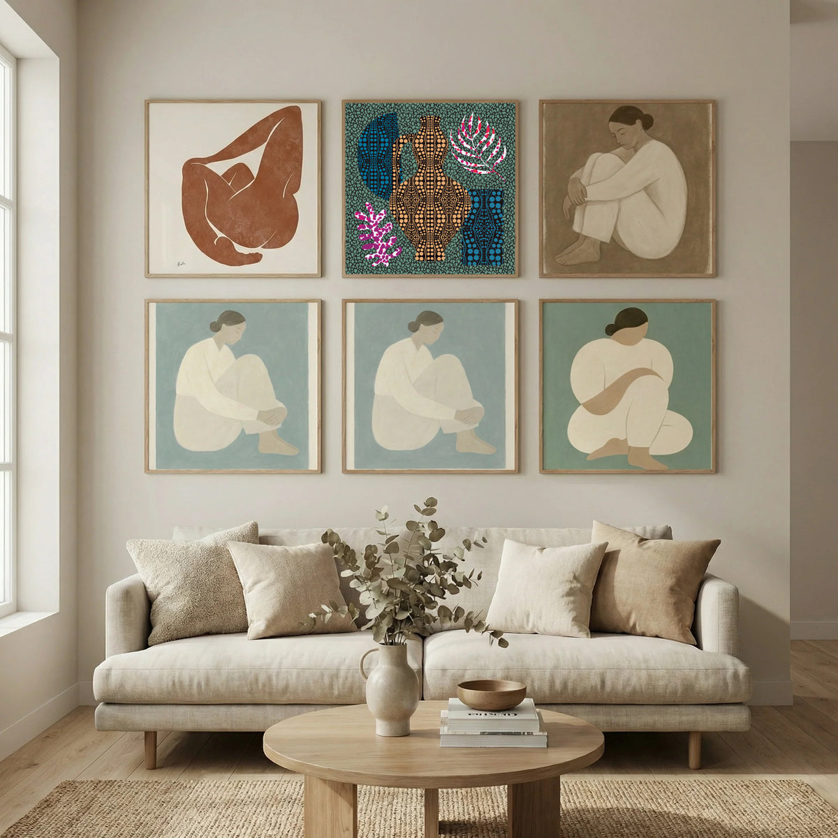 Mosaic Bohemian Composition Poster by Little Dean in Still Air & Solitude gallery wall