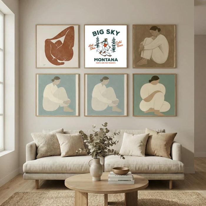 Ski Big Sky Montana: Pants Are For Tourists Poster by The Whiskey Ginger in Still Air & Solitude gallery wall