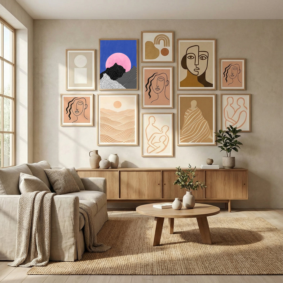 Abstract Composition No. 43 Poster by Elena Ristova in Evolving Winter Elegance gallery wall