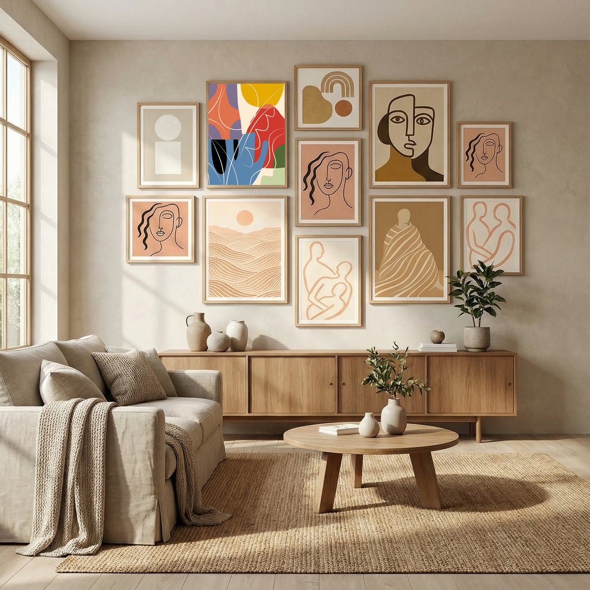 Abstract Color Collage Poster by Little Dean in Evolving Winter Elegance gallery wall