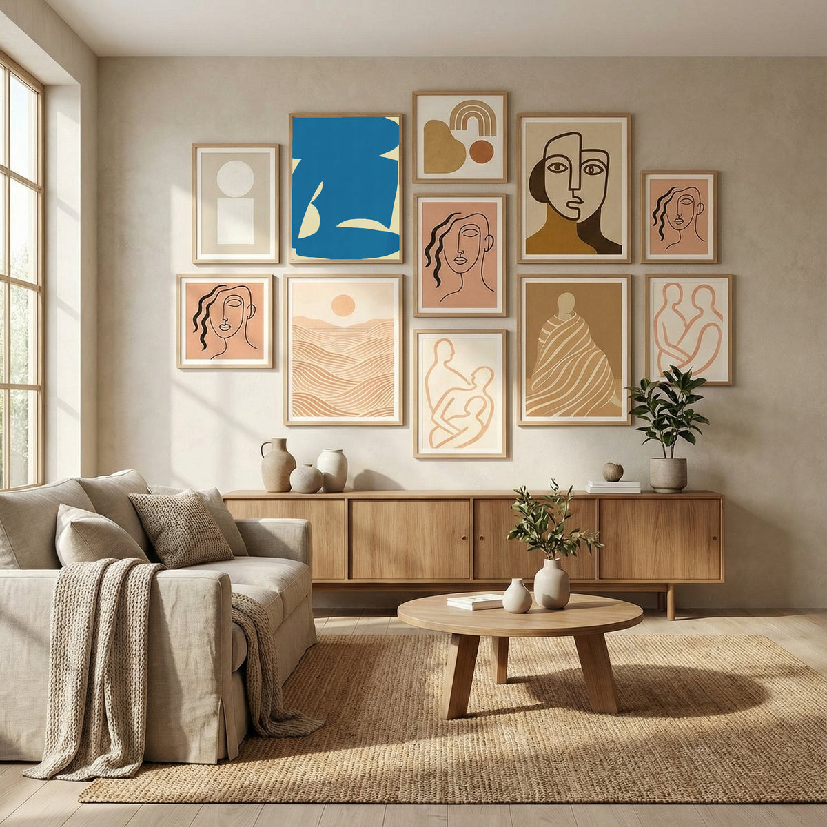 B Cut Out In Blue Poster by Little Dean in Evolving Winter Elegance gallery wall