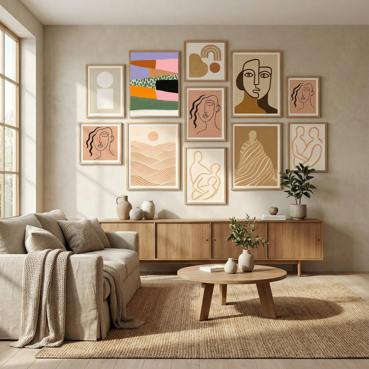Collage abstract minimalism 02 Poster by Little Dean in Evolving Winter Elegance gallery wall