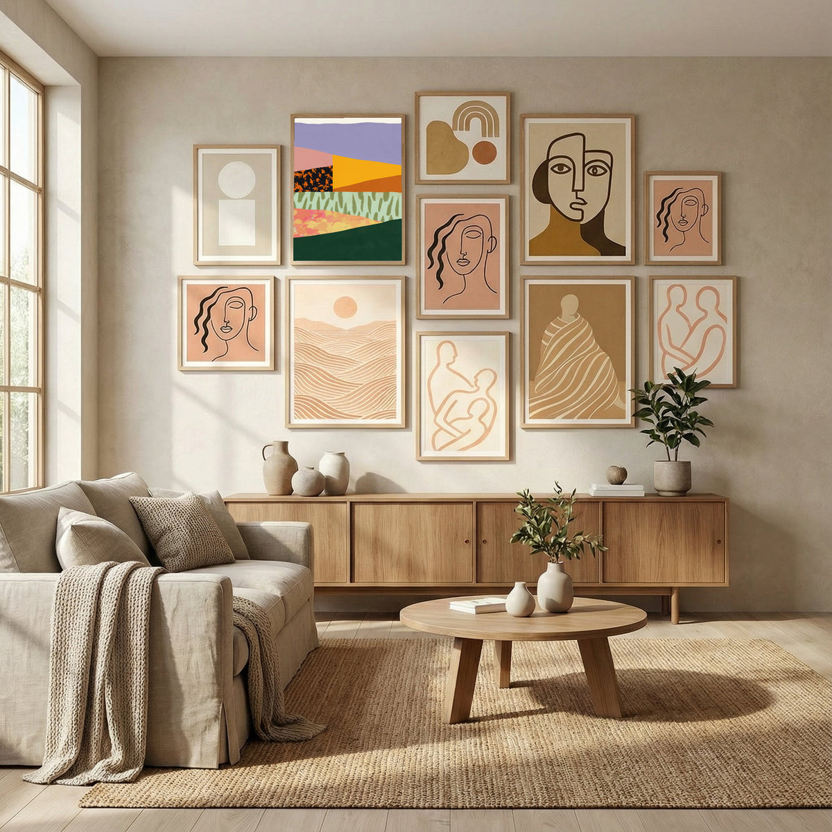 Collage abstract minimalism Poster by Little Dean in Evolving Winter Elegance gallery wall