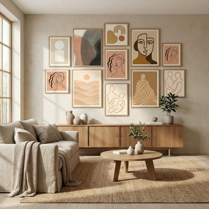 Earth Tone Abstract Study Poster – plakat og kunsttryk