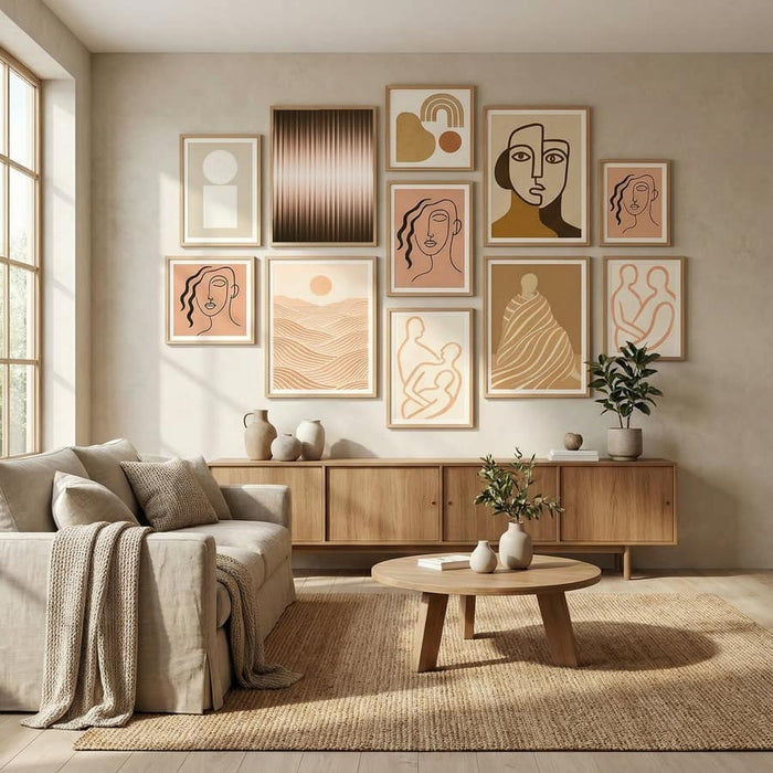 Euphoria - Brown and White -juliste – juliste ja taidepainatus