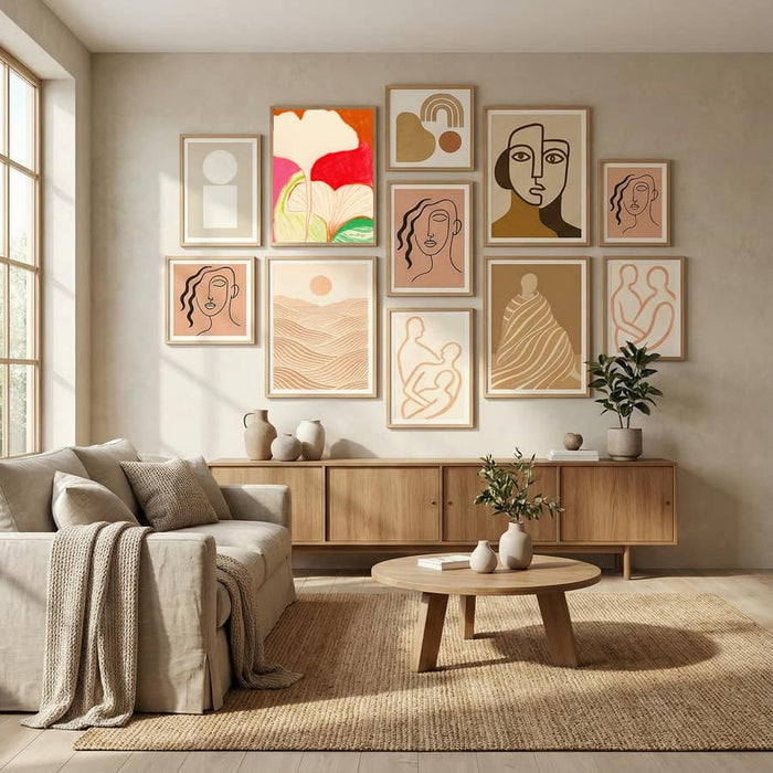 Ginkgo Leaves In Color I Poster by Janel Bragg in Evolving Winter Elegance gallery wall