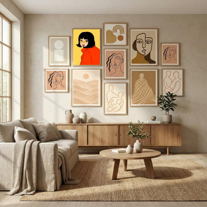 Girl In Red Coat Poster by Dianne Nicole Fernando in Evolving Winter Elegance gallery wall