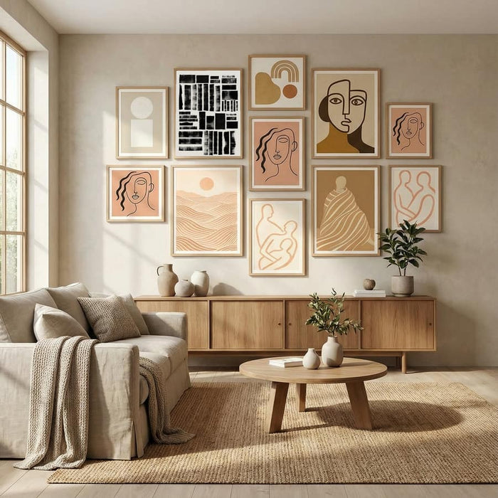 LINO CUT COMPOSITION Poster – plakat og kunsttryk