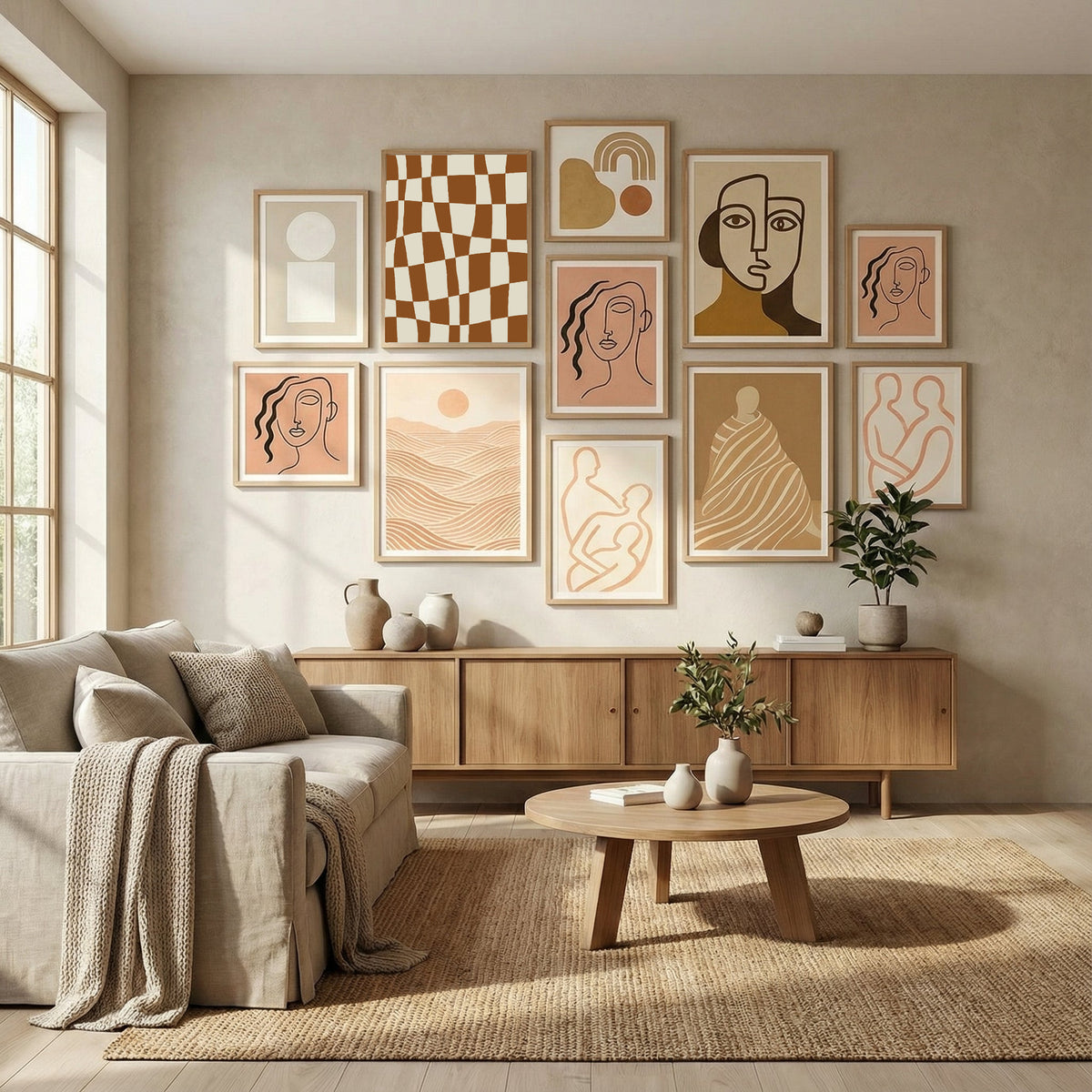 Minimal Checkerboard Poster by Miho Art Studio in Evolving Winter Elegance gallery wall