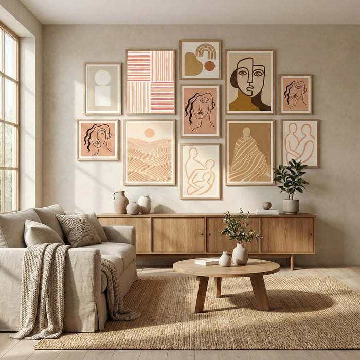 Peach Stripes Poster – Poster und Kunstdruck
