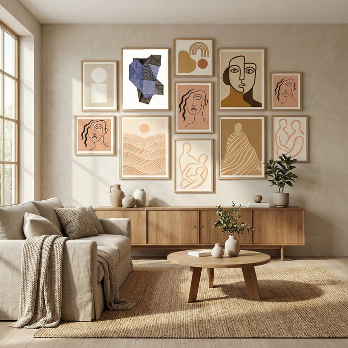 Polygonal shape XV. Poster by Paulina Vårregn in Evolving Winter Elegance gallery wall