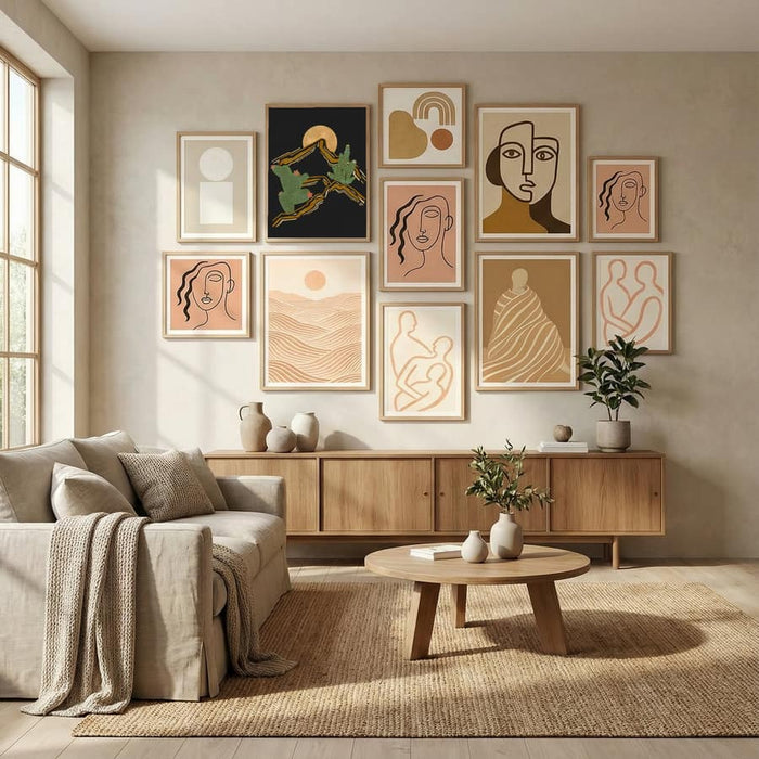 Rocky Mountain and Cactus Poster by Nikita Jariwala in Evolving Winter Elegance gallery wall