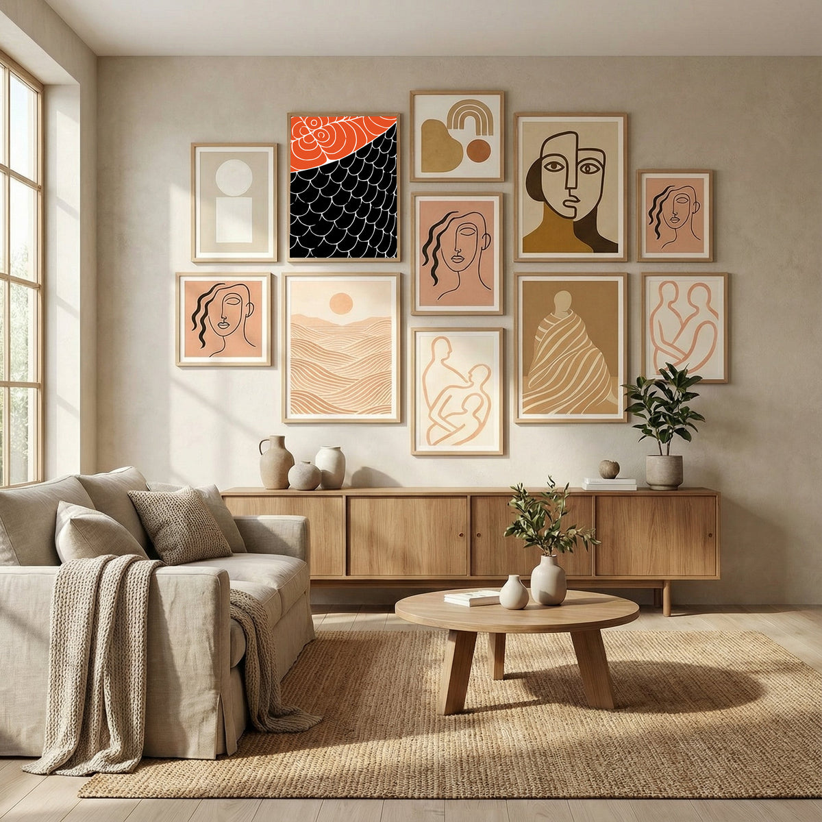 Sashimi Red and Black Poster by Little Dean in Evolving Winter Elegance gallery wall