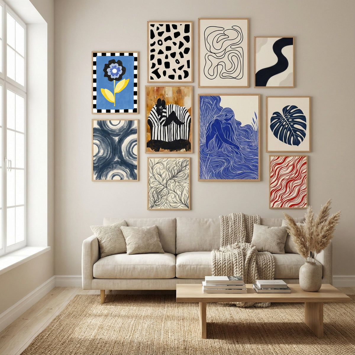 Abstract Composition No. 24 Poster by Elena Ristova in Winter Sanctuary gallery wall