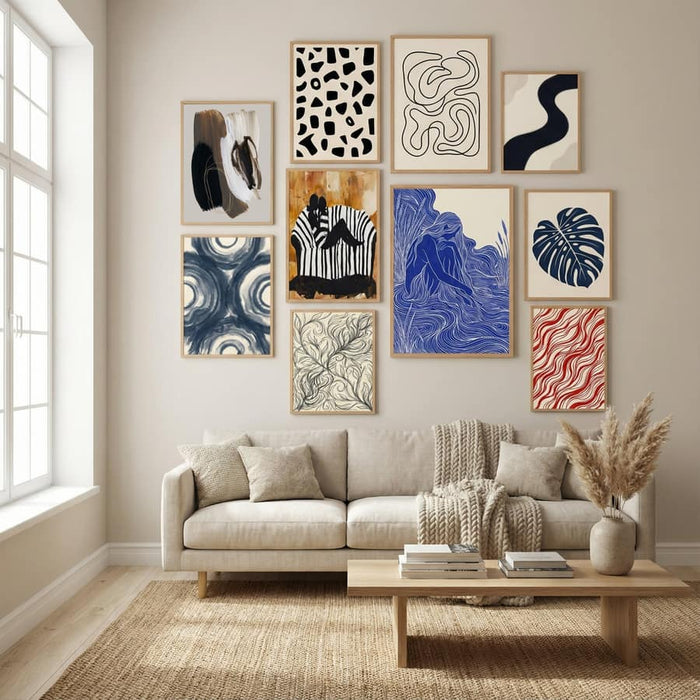 Abstract Brush Strokes 108X Poster – Poster und Kunstdruck