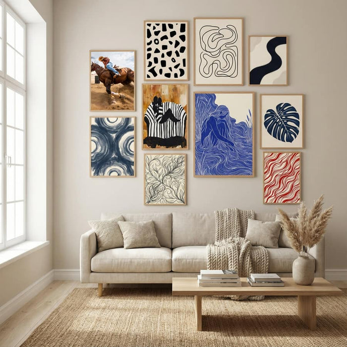 Barrel Racing Action Poster by Steven Zhou in Winter Sanctuary gallery wall