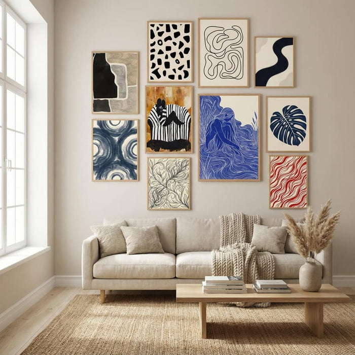 Black Abstract Mosaic Composition Poster – poster and art print