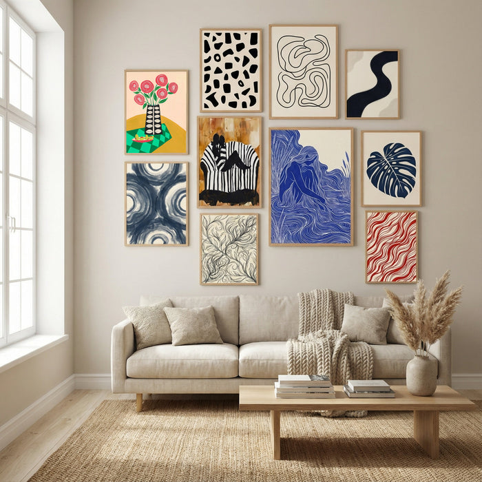 Blooming Diamonds Poster by Sara Coulter in Winter Sanctuary gallery wall