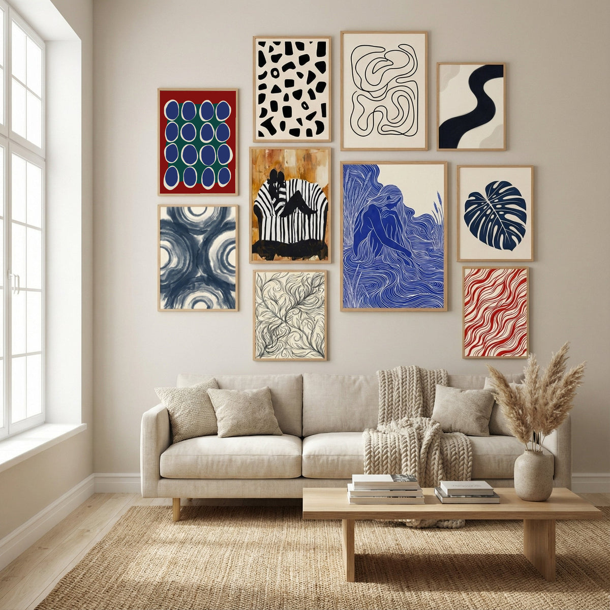 Color Harmony Poster by Miho Art Studio in Winter Sanctuary gallery wall