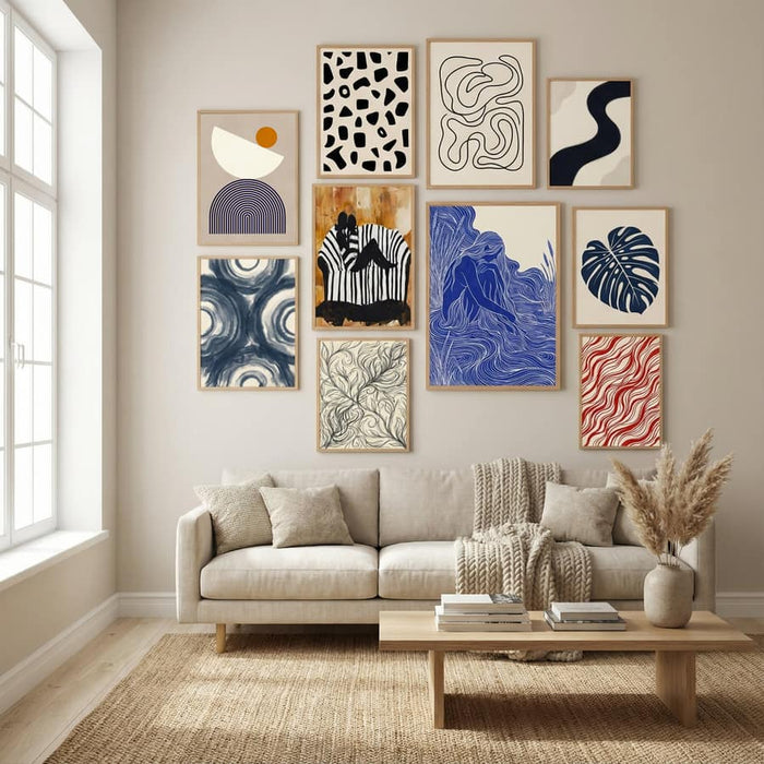 Lines and semicircles 1 Poster – poster and art print