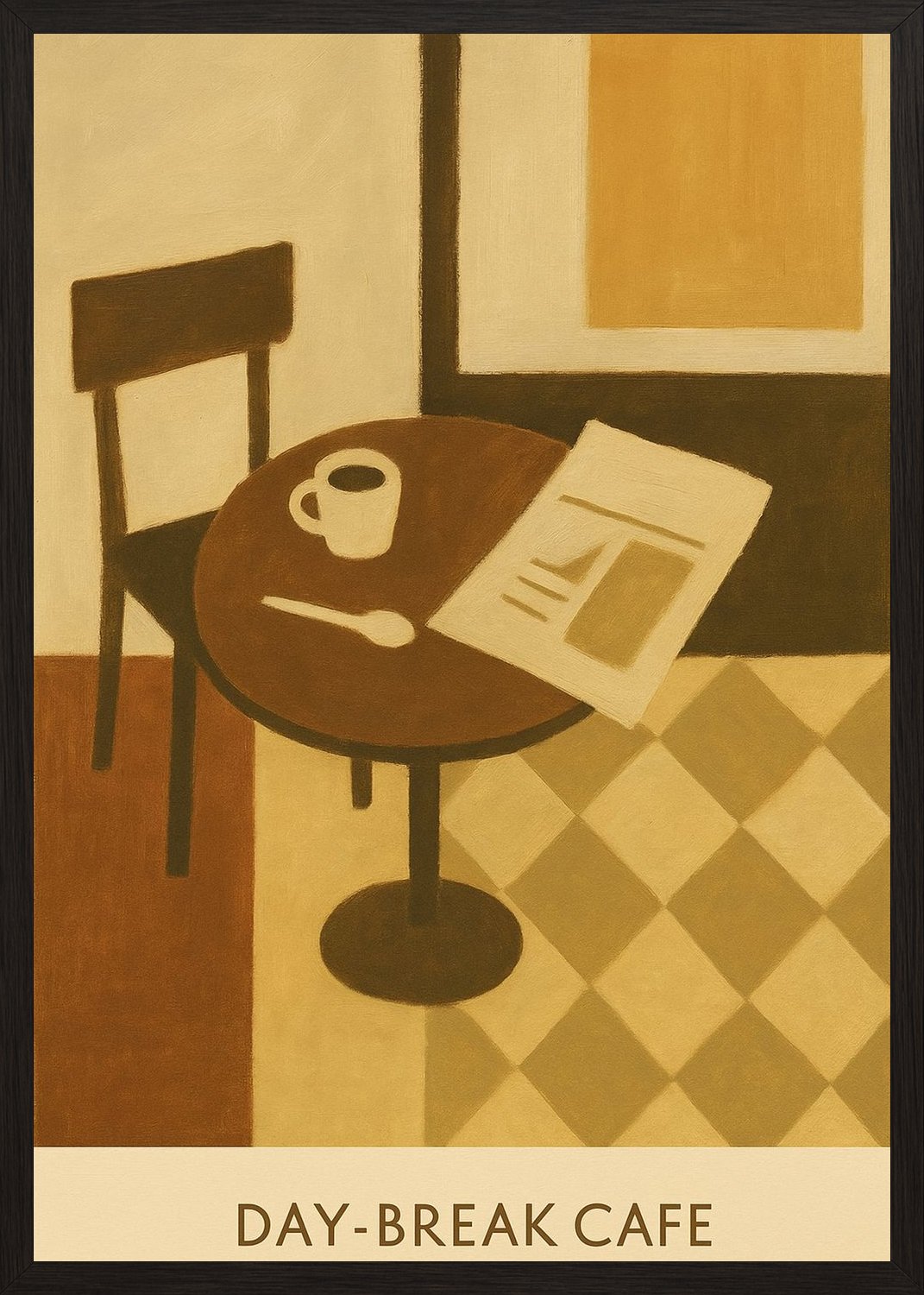 Poster in black frame
