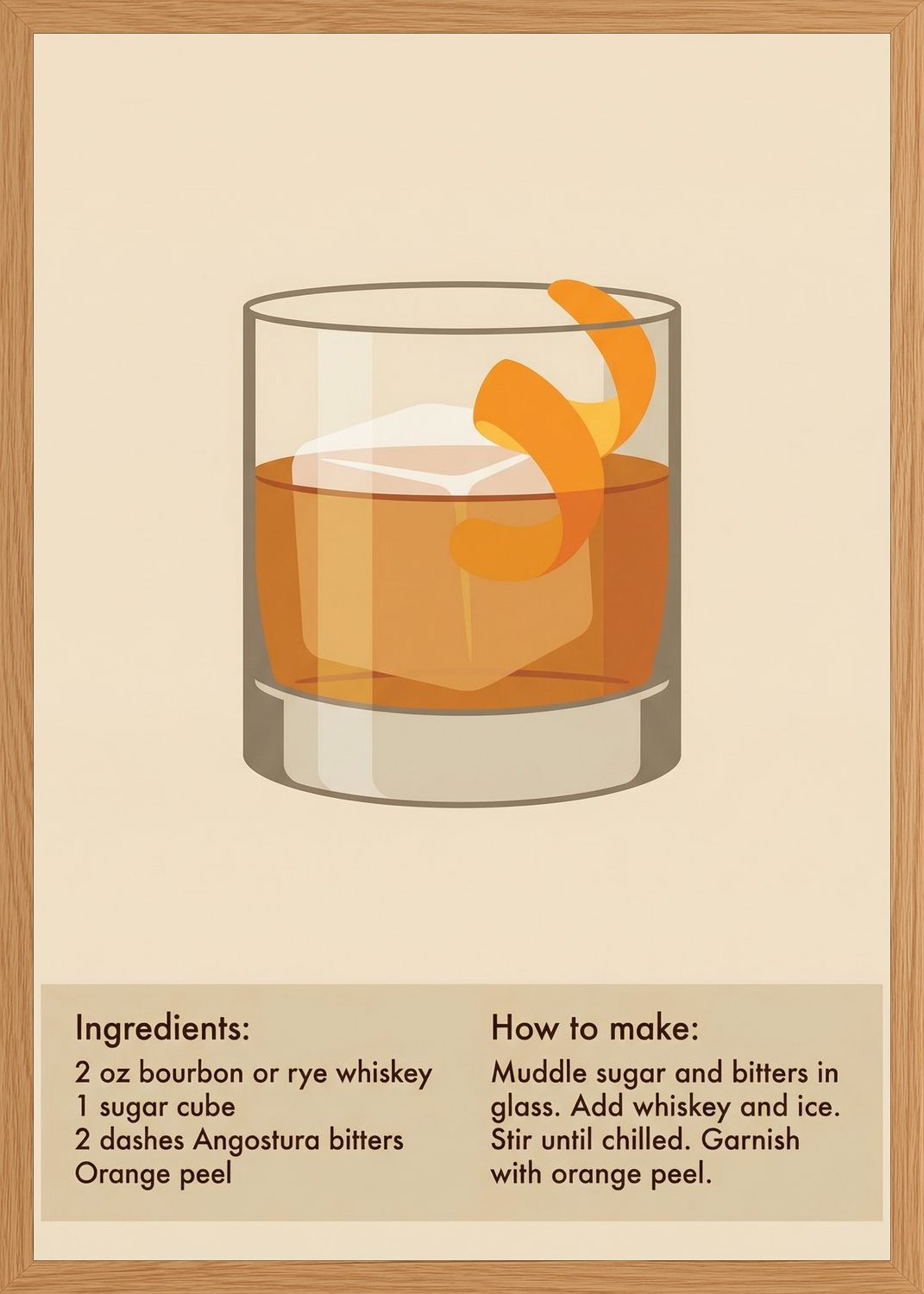Poster in oak frame