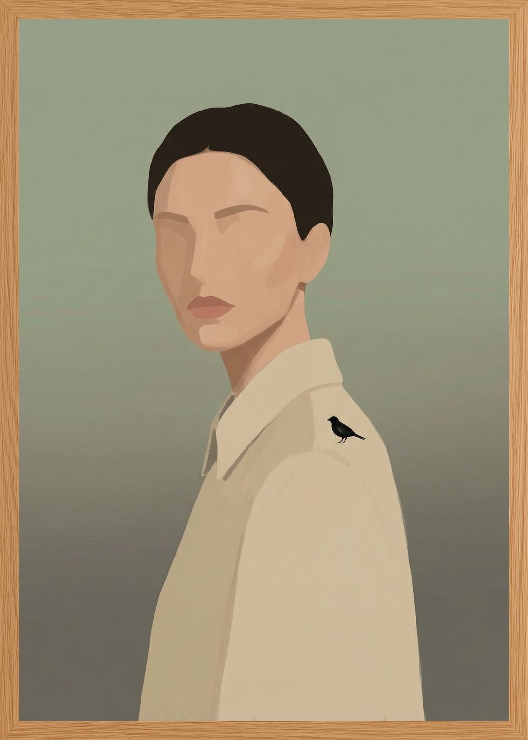 Poster in oak frame