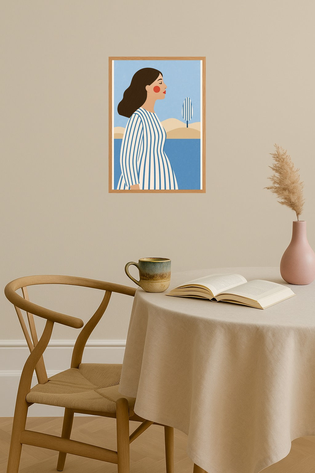 Poster mockup - Single poster in Nordic interior