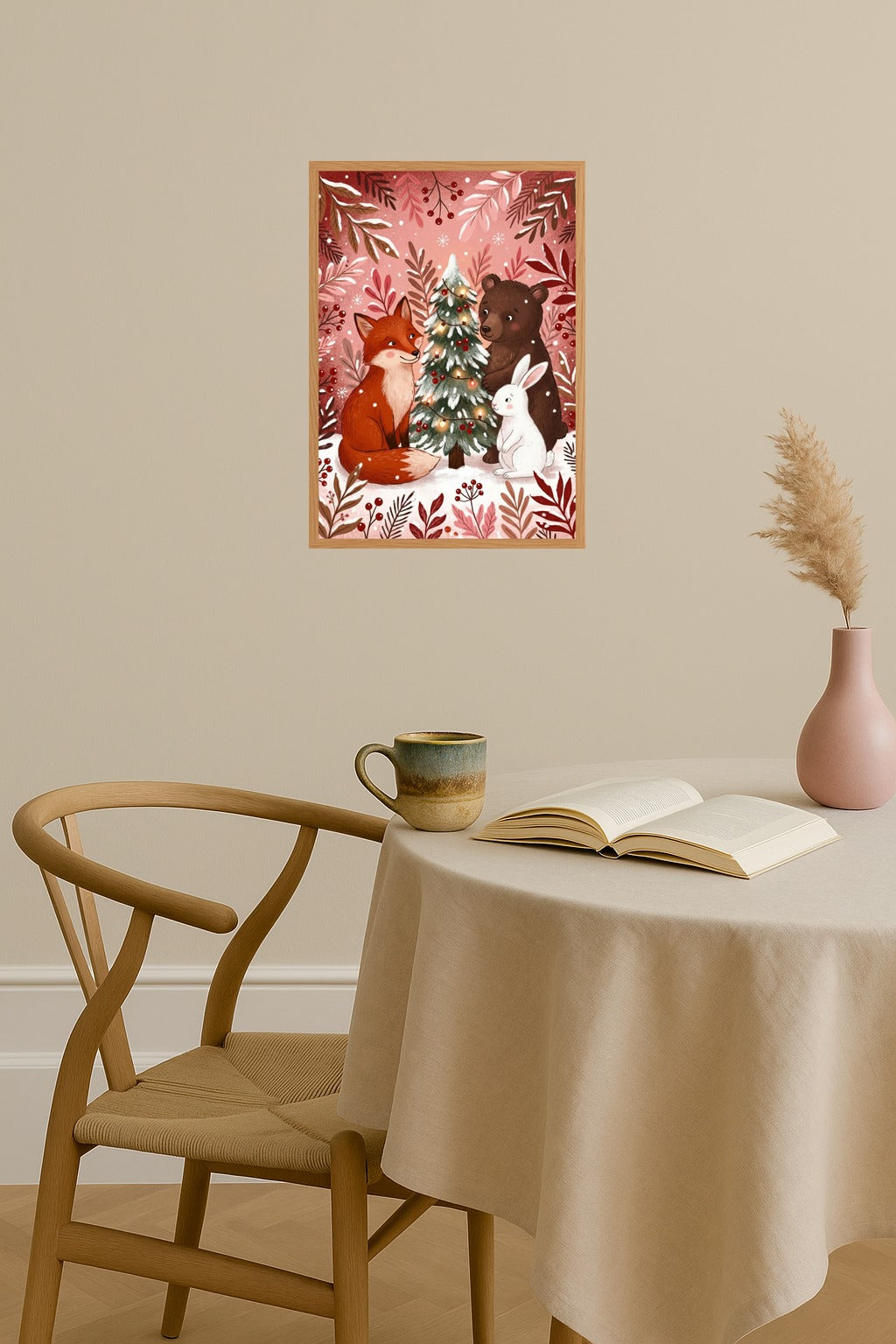 Poster mockup - Single poster in Nordic interior