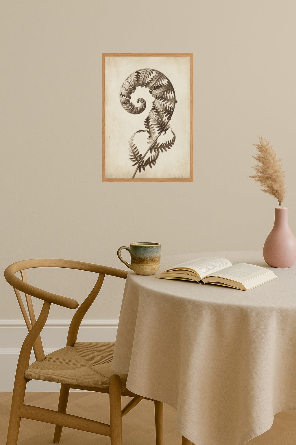 Poster mockup - Single poster in Nordic interior