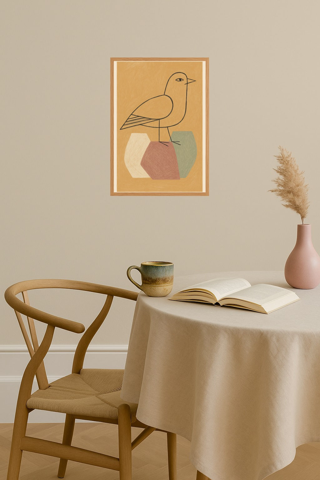 Poster mockup - Single poster in Nordic interior
