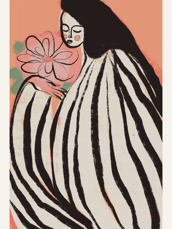 A Silent Moment (Peach) Poster – poster and art print
