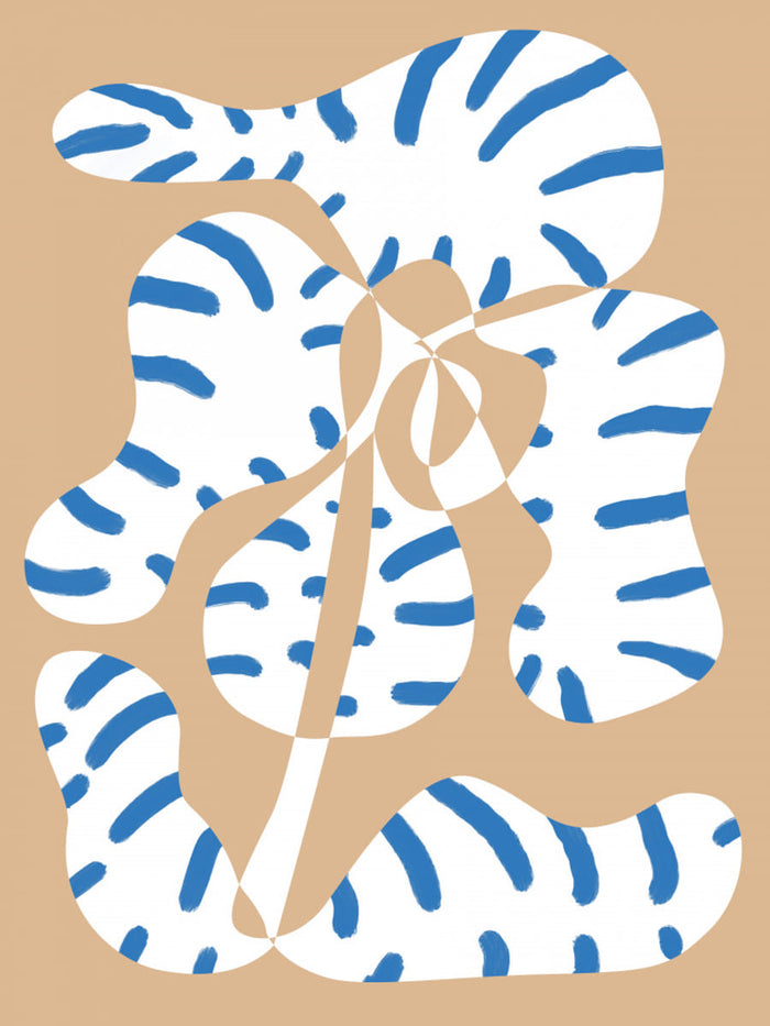 Abstract Shapes Flower Tiger print Poster – plakat og kunsttryk