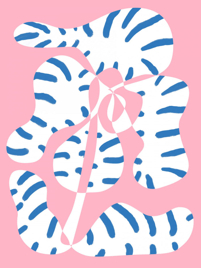 Abstract Shapes Flower Tiger print Poster – plakat og kunsttryk