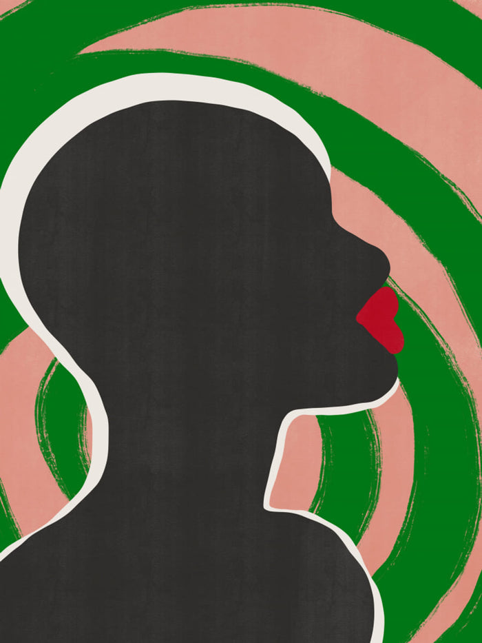 Anonymous Portrait In Green Spiral Poster – poster and art print