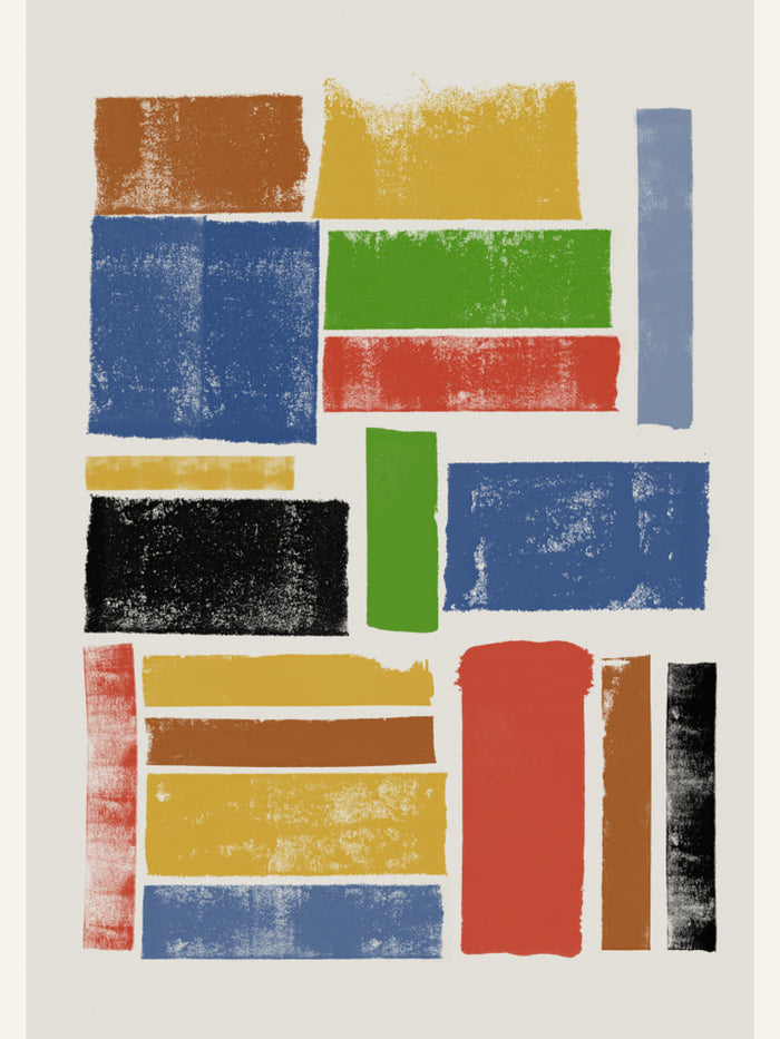 COLOR LINO CUT COMPOSITION Poster – plakat og kunsttryk