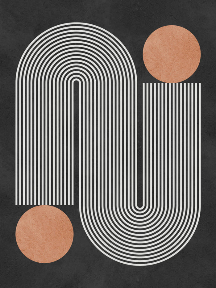 Circles on black background 1 Poster – poster and art print